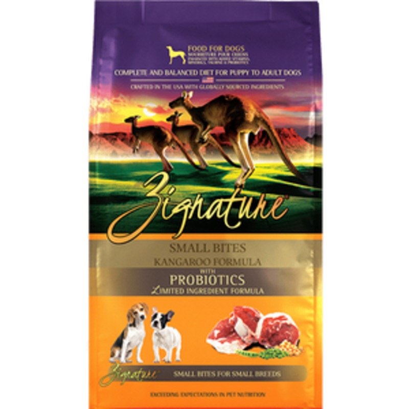 Zignature Kangaroo Limited Ingredient Formula Small Bites Dry Dog Food 4 lbs