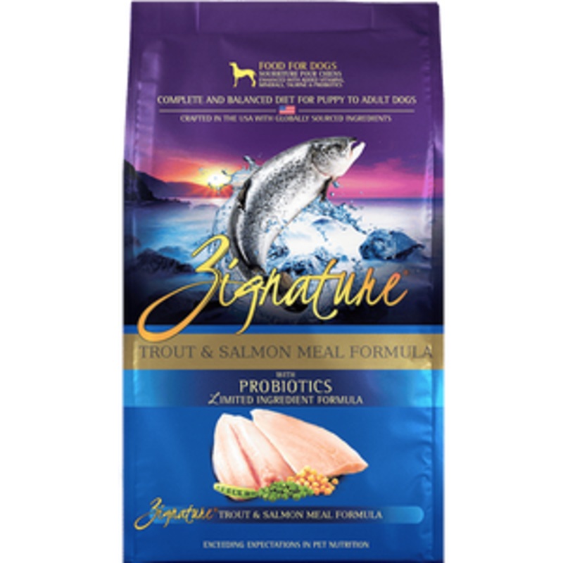 Zignature Trout & Salmon Meal Limited Ingredient Formula Dry Dog Food 4 lbs