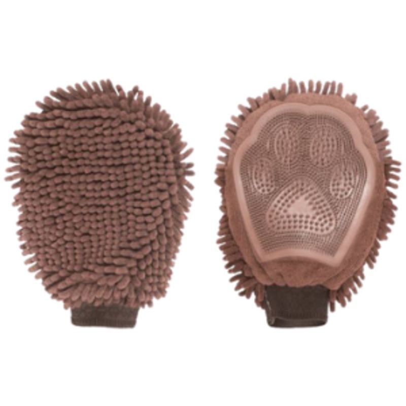 Dog Gone Smart Dirty Dog Grooming Mitt for Dogs Brown