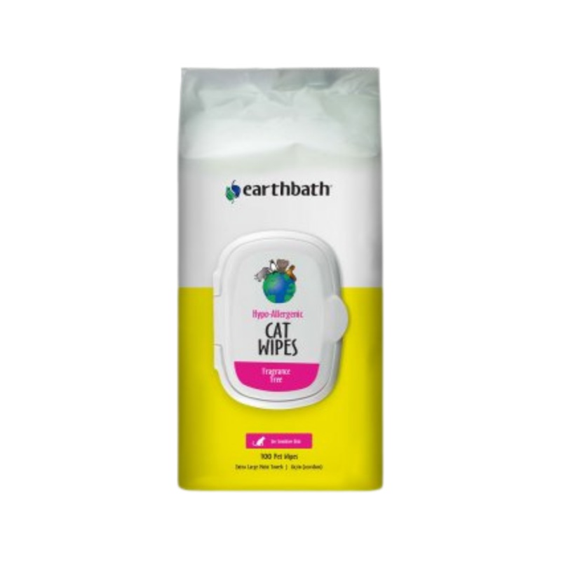 Earthbath  Grooming Wipes, Hypo-Allergenic for Cats, 100 count