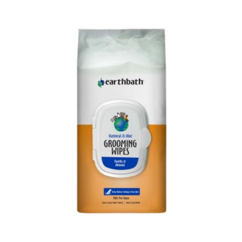 Earthbath Grooming Wipes, Oatmeal & Aloe 100 Count