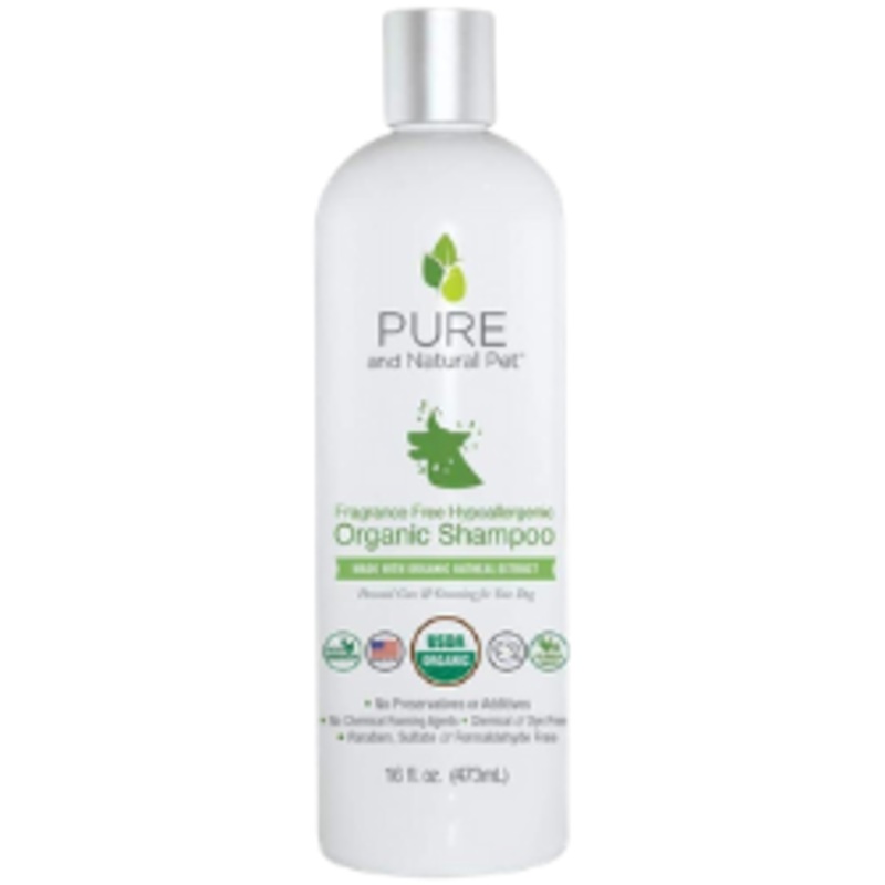 Pure and Natural Pet Hypo-Allergenic Fragrance Free Shampoo for Dogs 16oz