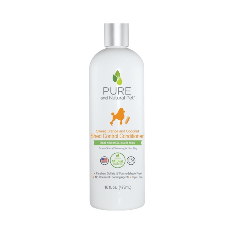 Pure and Natural Pet Shed Control 3 in 1 Shampoo & Conditioner 16 oz