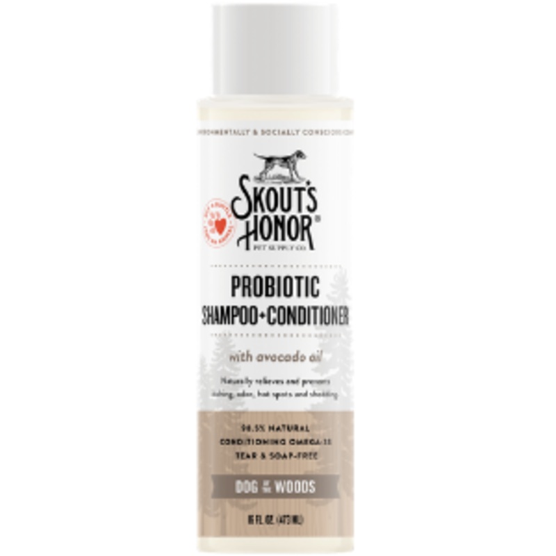 Skout’s Honor Probiotic Pet Shampoo Plus Conditioner Dog of the Woods 16-oz