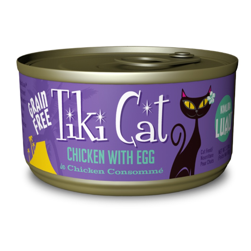 Tiki Cat Koolina Luau Chicken with Egg in Chicken Consomme Wet Cat Food 2.8-oz