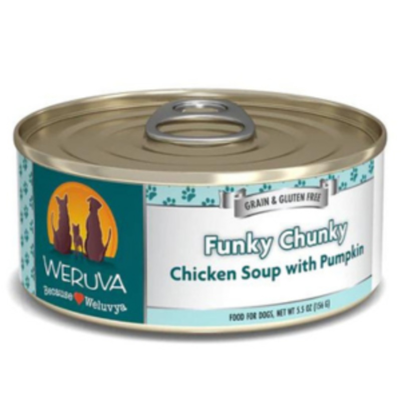 Weruva Funky Chunky Chicken Soup with Pumpkin Canned Dog Food 5.5 oz