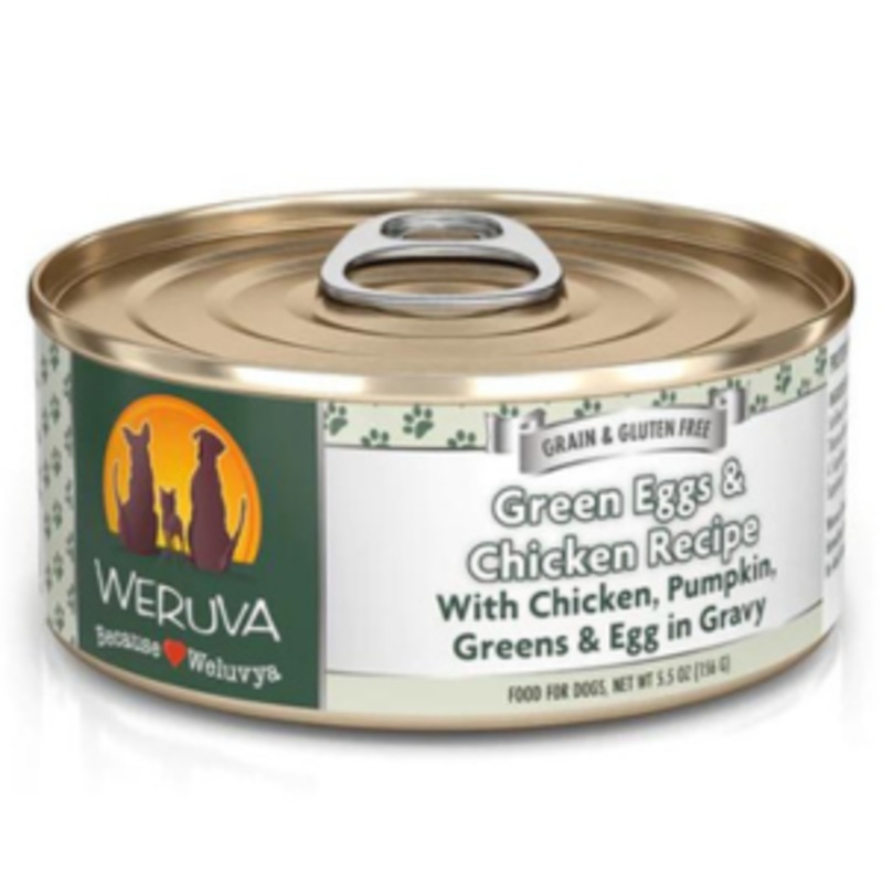Weruva Green Eggs & Chicken in Pea Soup Canned Dog Food 5.5 oz