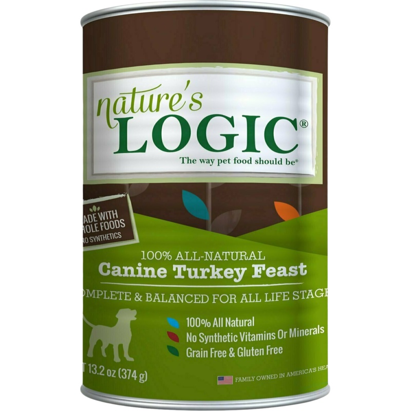 Nature’s Logic Canine Turkey Feast Grain-Free Canned Dog Food, 13.2-oz