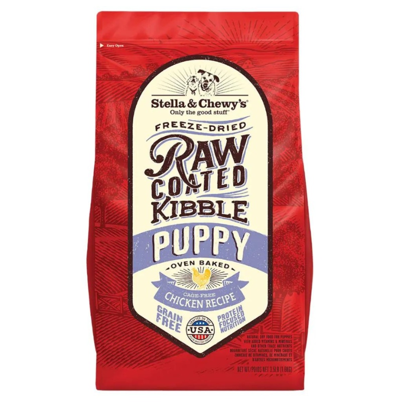 Stella & Chewy’s Cage-Free Chicken Recipe Puppy Raw Coated Baked Kibble Dog Food 3.5 lbs