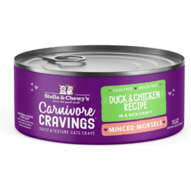 Stella & Chewy’s Carnivore Cravings Cage-Free Duck & Chicken Flavored Minced Wet Cat Food 2.8 oz