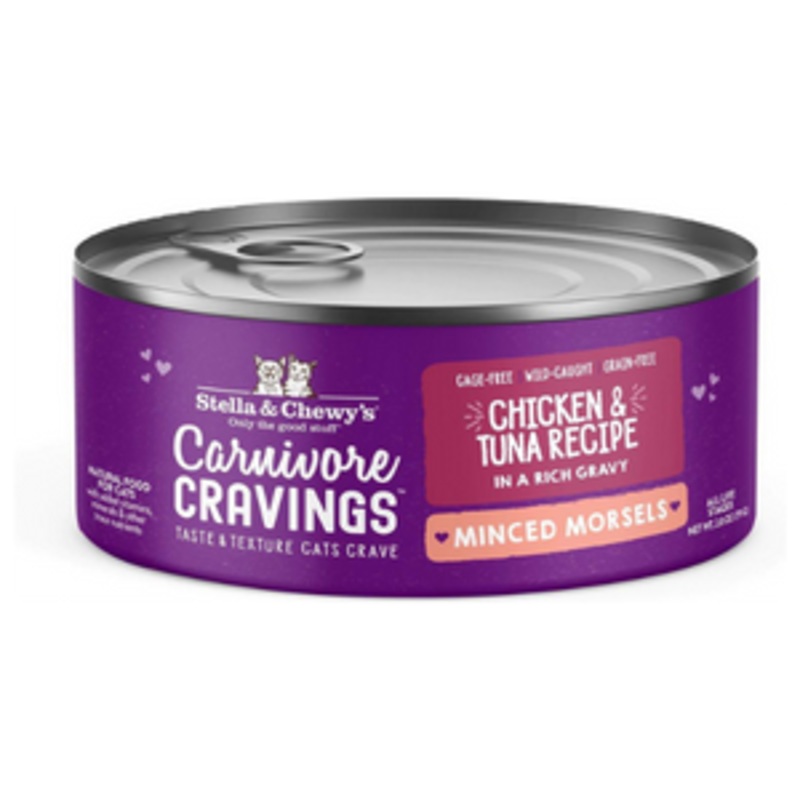 Stella & Chewy’s Carnivore Cravings Wild-Caught Tuna Flavored Minced Wet Cat Food 2.8 oz