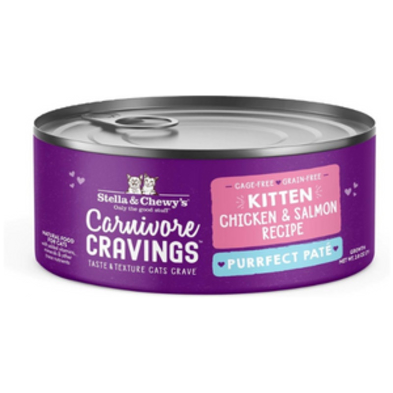 Stella & Chewy’s Chicken & Salmon Flavored Pate Kitten Wet Cat Food 2.8 oz