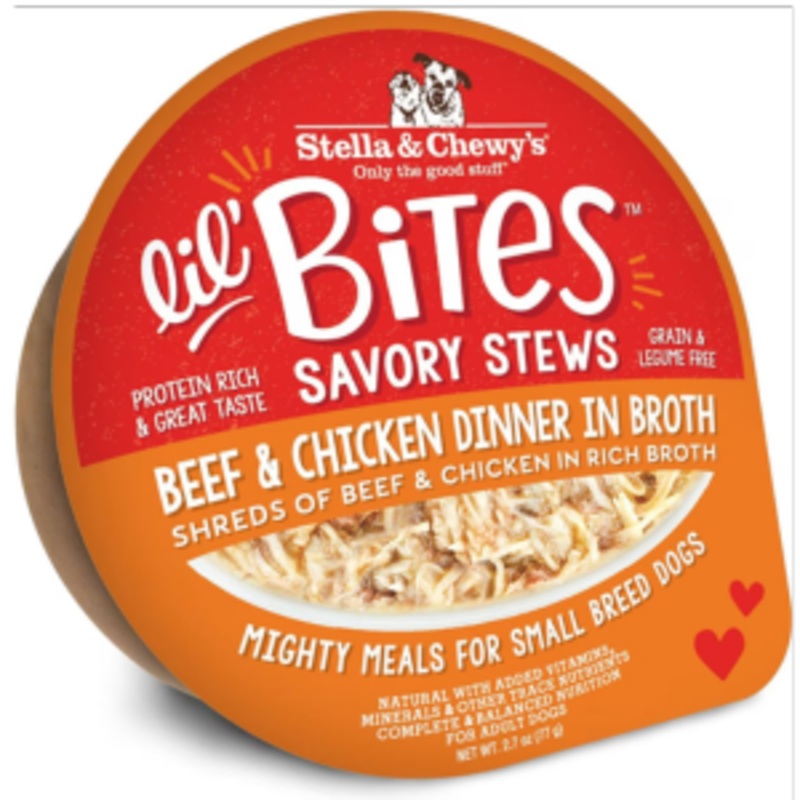 Stella & Chewy’s Lil Bites Savory Stew Beef & Chicken Dog Food 2.8 oz