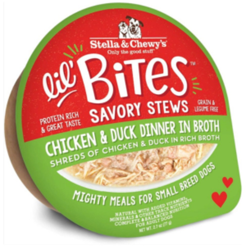 Stella & Chewy’s Lil Bites Savory Stew Chicken & Duck Dog Food 2.8 oz