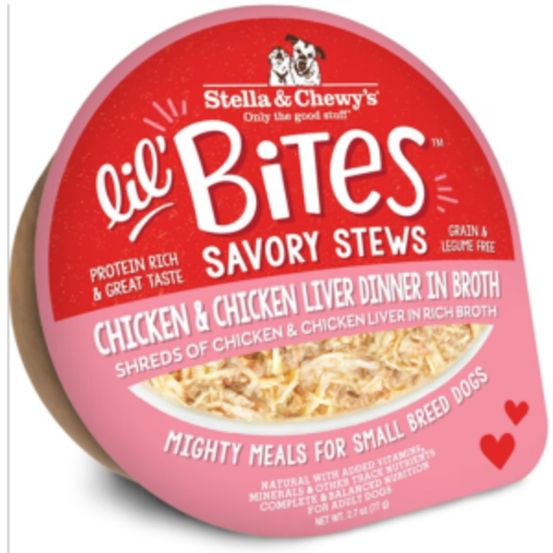 Stella & Chewy’s Lil Bites Savory Stew Chicken & Liver Dog Food 2.8 oz