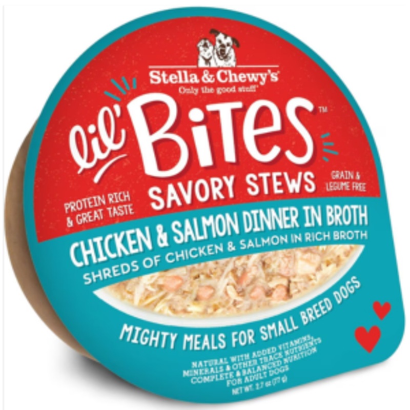 Stella & Chewy’s Lil Bites Savory Stew Chicken & Salmon Dog Food 2.8 oz