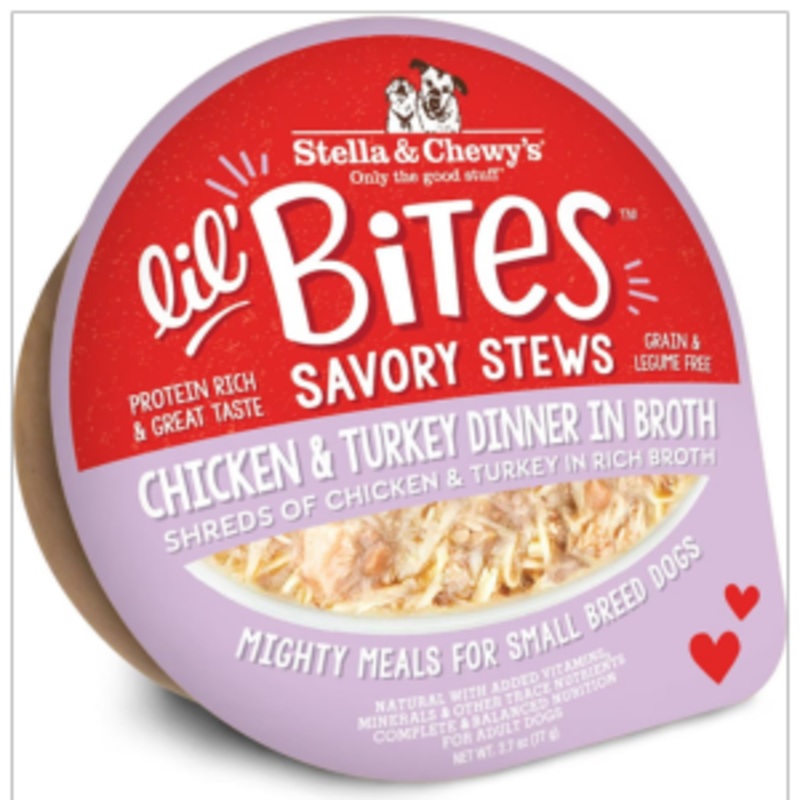 Stella & Chewy’s Lil Bites Savory Stew Chicken & Turkey Dog Food 2.8 oz