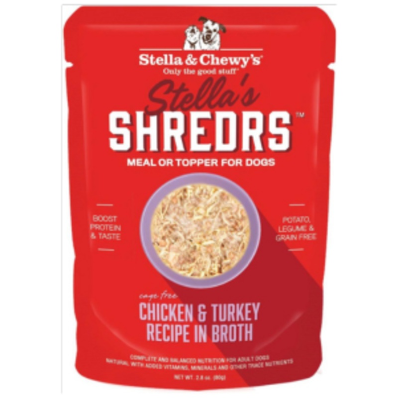 Stella & Chewy’s Shredrs Chicken & Turkey Dog Food 2.8 oz