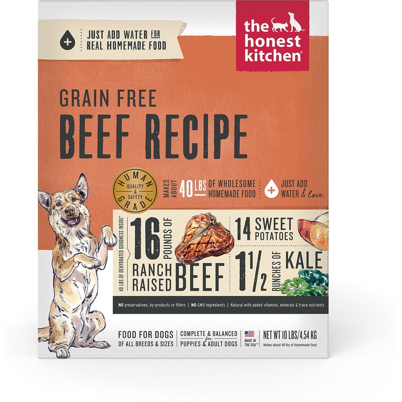 The Honest Kitchen Grain Free Beef Recipe Dehydrated Dog Food 4 lbs