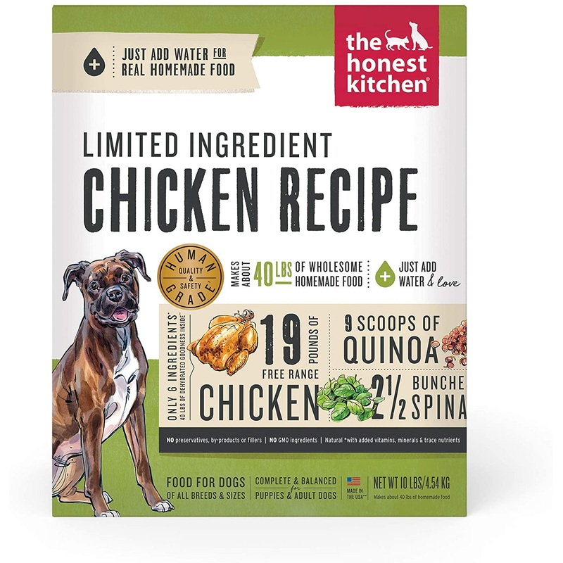The Honest Kitchen Limited Ingredient Chicken Recipe Dehydrated Dog Food 10 lbs