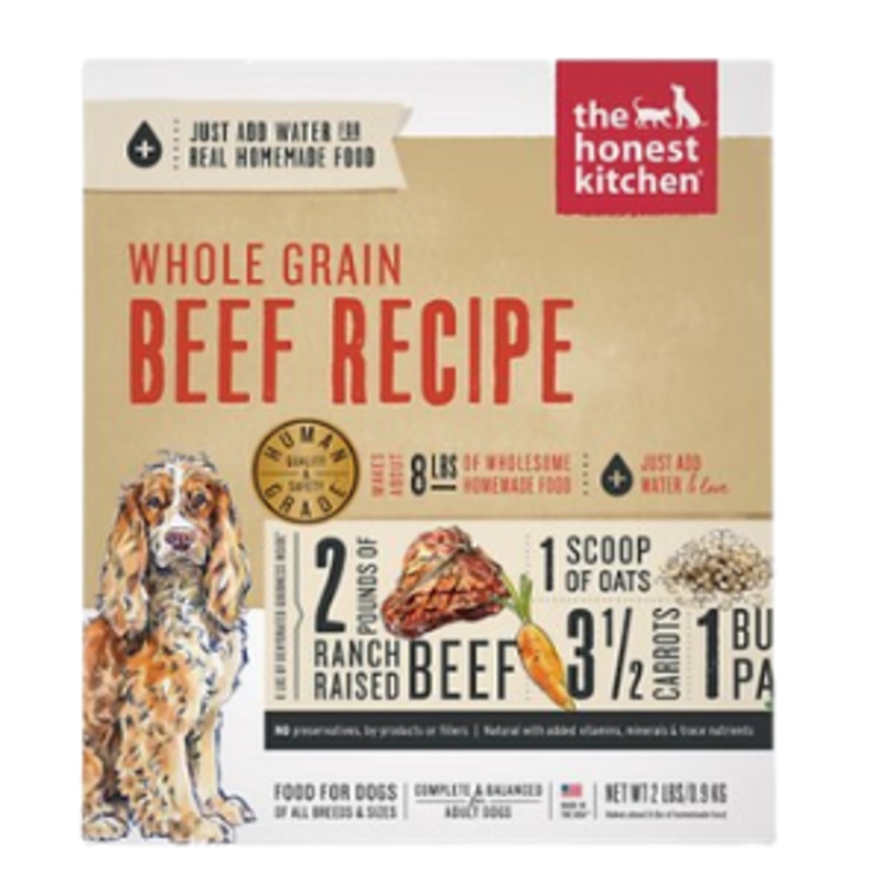 The Honest Kitchen Whole Grain Beef Recipe Dehydrated Dog Food 10 lbs
