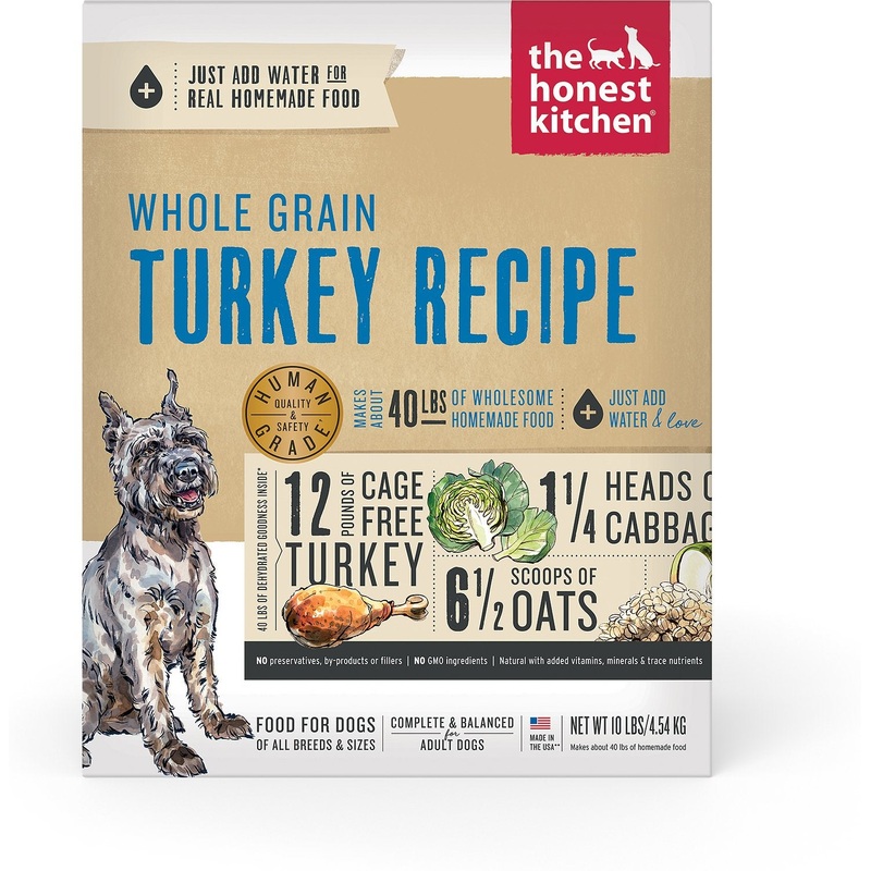 The Honest Kitchen Whole Grain Turkey Recipe Dehydrated Dog Food 4 lbs