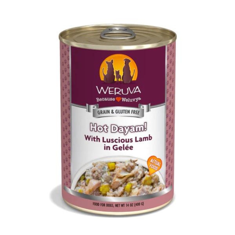 Weruva Hot Dayam! With Luscious Lamb in Gelee Grain-Free Canned Dog Food 14 oz