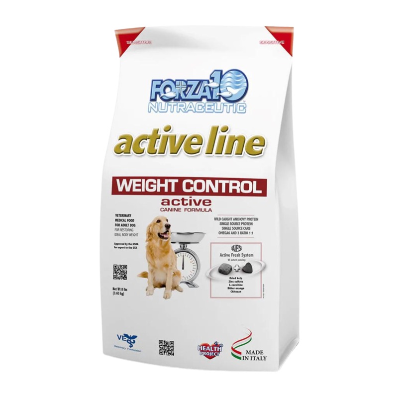 Forza10 Nutraceutic Active Line Weight Control Diet Dry Dog Food bag 8 lbs