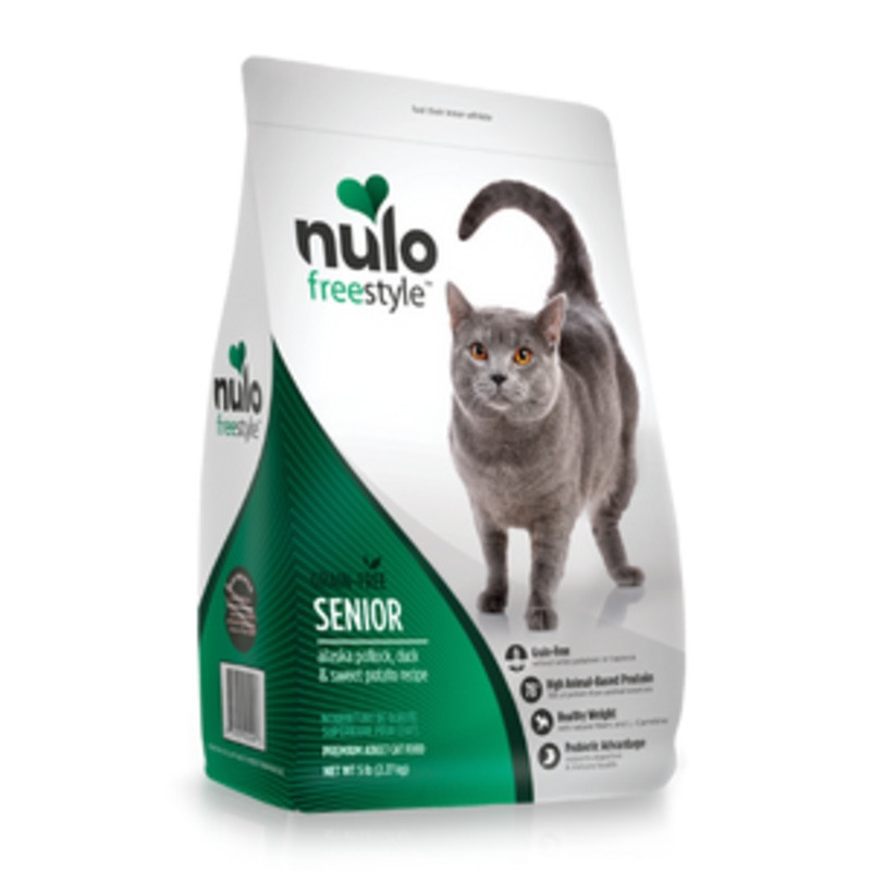 Nulo Freestyle Senior Alaska Pollock, Duck & Sweet Potato Recipe Grain-Free Dry Cat Food 5 lbs