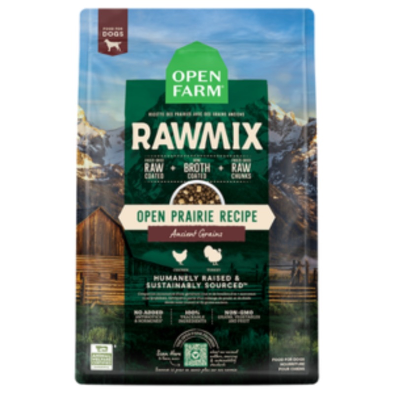 Open Farm Rawmix Ancient Grains Prairie Recipe Dry Dog Food 20 lbs