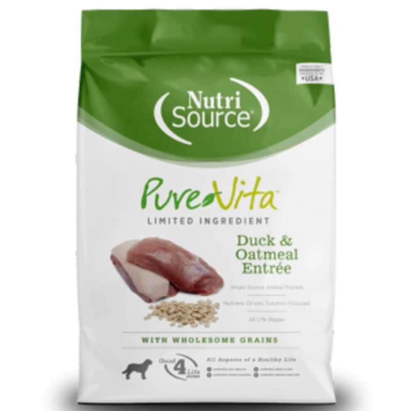 PureVita Duck & Oatmeal Dry Dog Food 4 lbs
