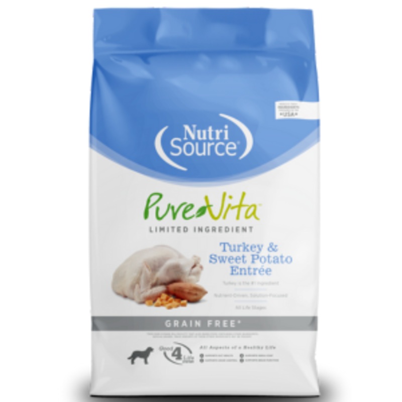 PureVita Grain-Free Turkey & Sweet Potato Dry Dog Food 5 lbs