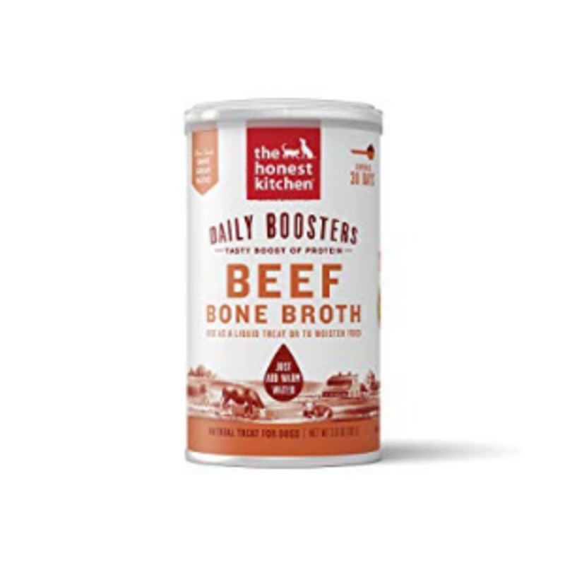 The Honest Kitchen Daily Boosters Instant Beef Bone Broth with Turmeric for Dogs, 3.6-oz jar