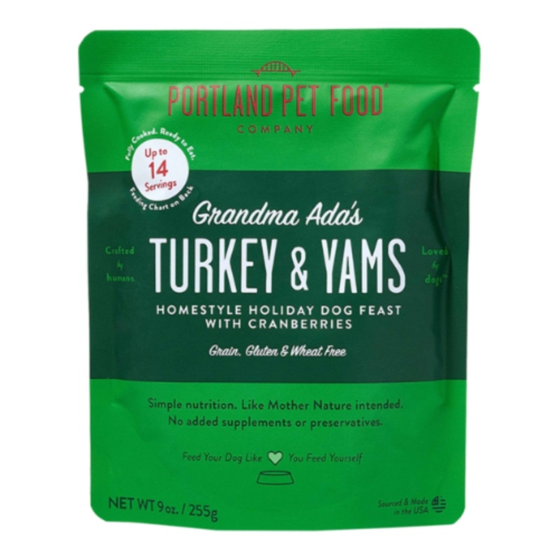 Portland Pet Gently Cooked Grandma Ada’s Grain-Free Turkey & Yam Dog Food 9oz