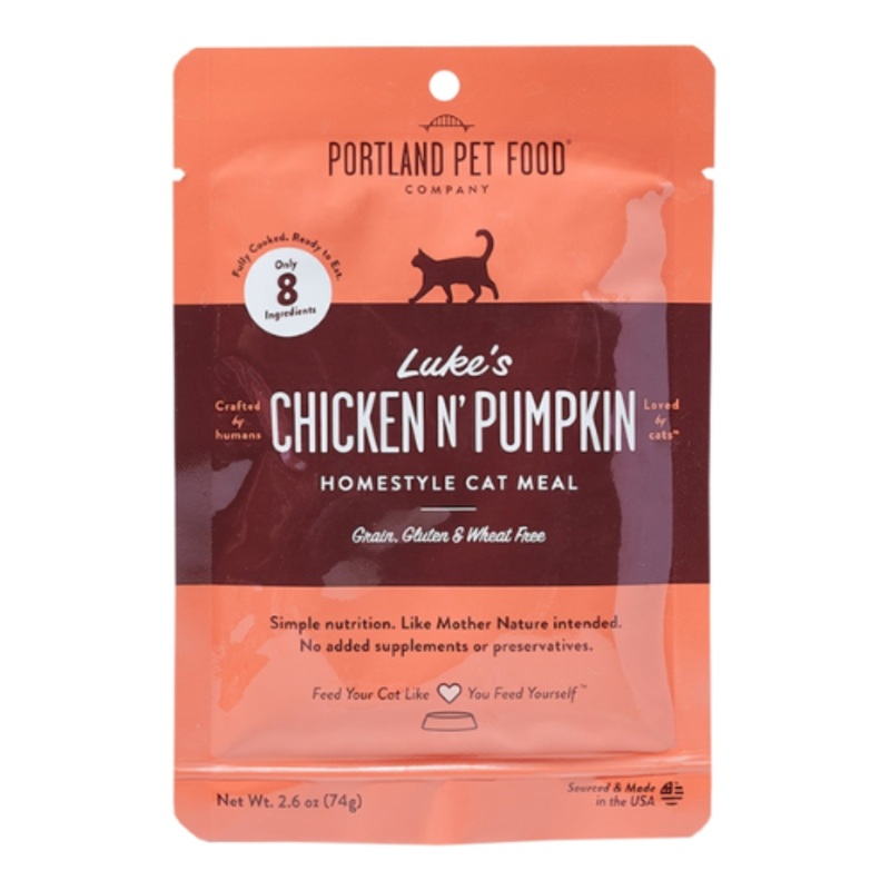Portland Pet Gently Cooked Luke’s Chicken & Pumpkin Cat Food 2.6oz