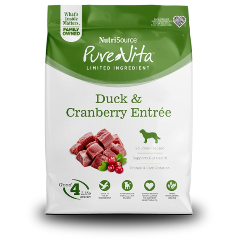 PureVita Duck & Cranberry Dry Dog Food 4 lbs