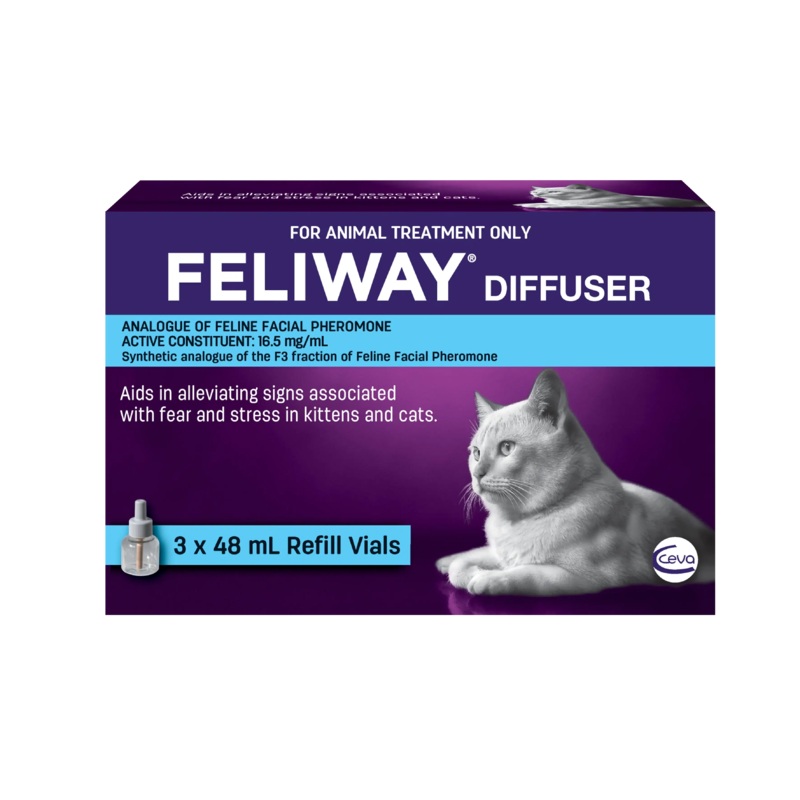 Feliway Pheromone Diffuser Refill for Cats 48ml 3 Pack
