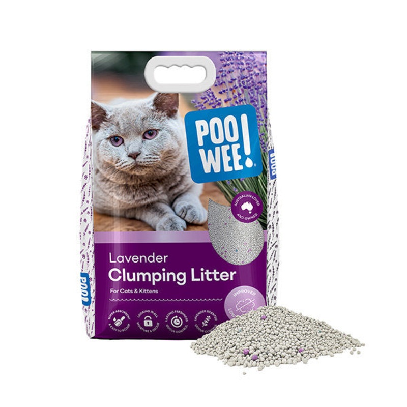 POOWEE Lavender Clumping Cat Litter 7.5kg ^._.^
