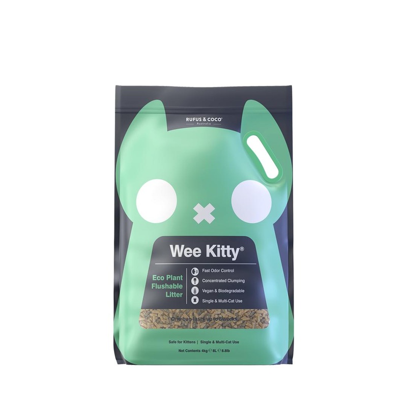 Rufus & Coco Wee Kitty Eco Plant Clumping Cat Litter 4kg