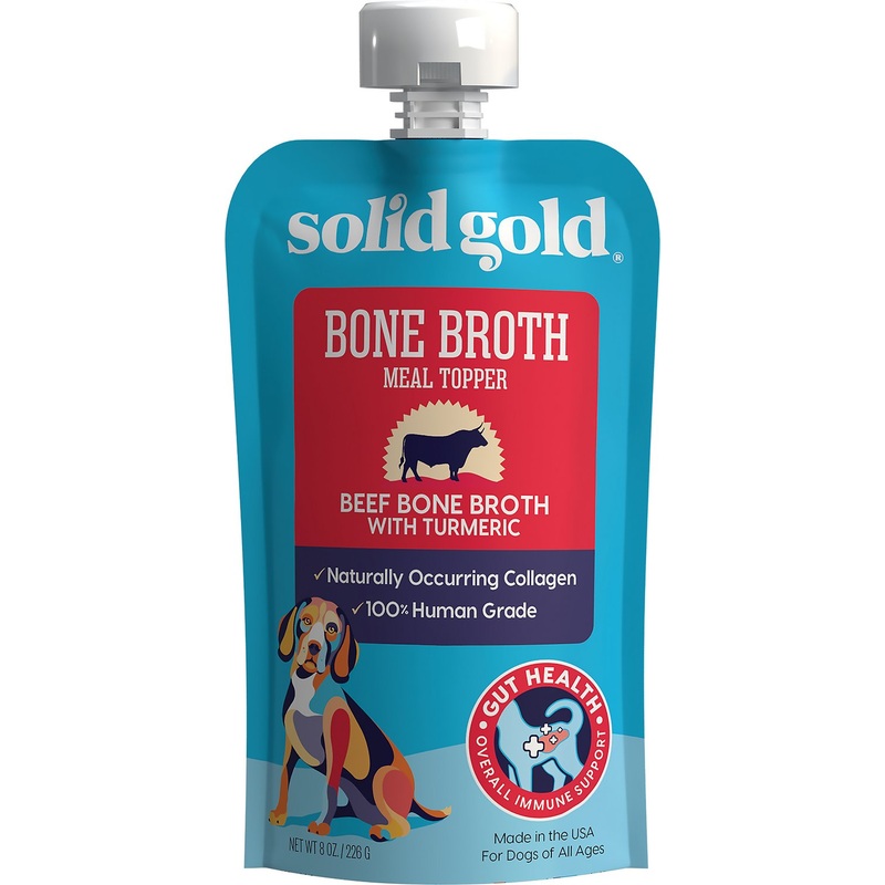 Solid Gold Beef Bone Broth with Turmeric Dog Food Topper 8 oz