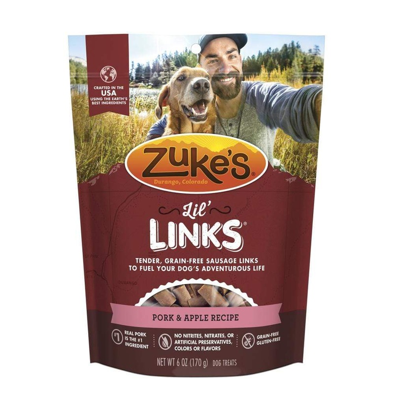Zuke’s Lil’ Links Grain Free Pork and Apple Recipe for Dogs 6 oz