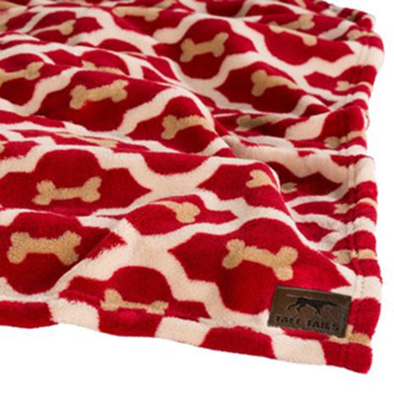 Tall Tails Red Bone Blanket 20 x 30 in