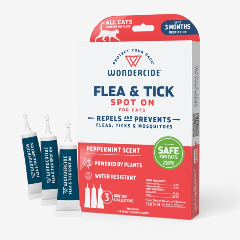 Wondercide Peppermint Flea and Tick Spot on For Cats 3 count