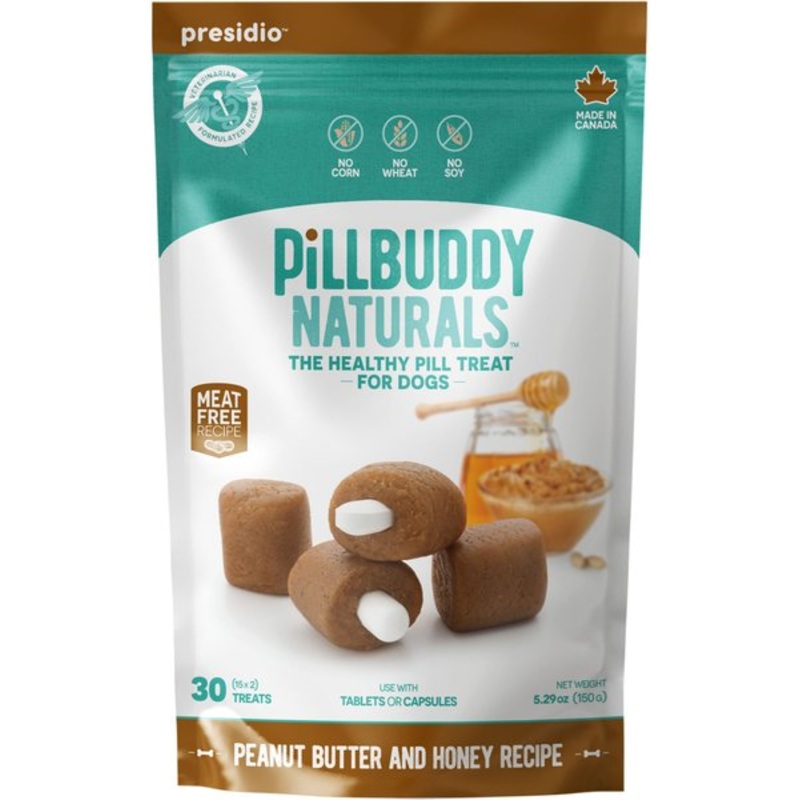 Complete Natural Nutrition Pill Buddy Naturals Peanut Butter & Honey Soft & Chewy Dog Treats 30 treats