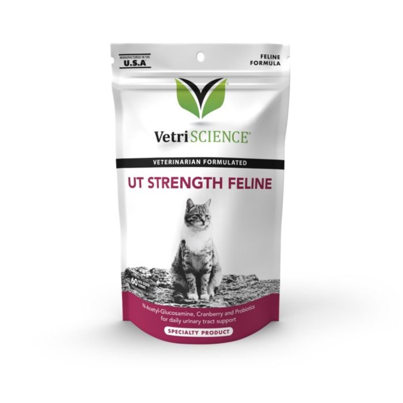 VetriScience UT Strength Feline Urinary Tract Supplement for Cats 60 chews