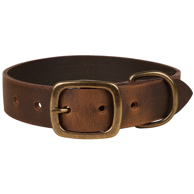 1.25″ Distressed Leather Dog Collar Medium