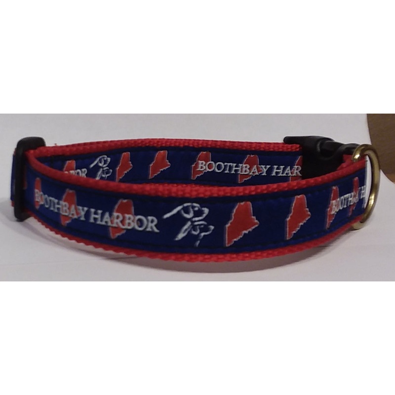 1 Ribbon Dog Collar  Boothbay Harbor Small