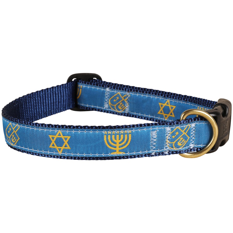 1 Ribbon Dog Collar  Hanukkah Small