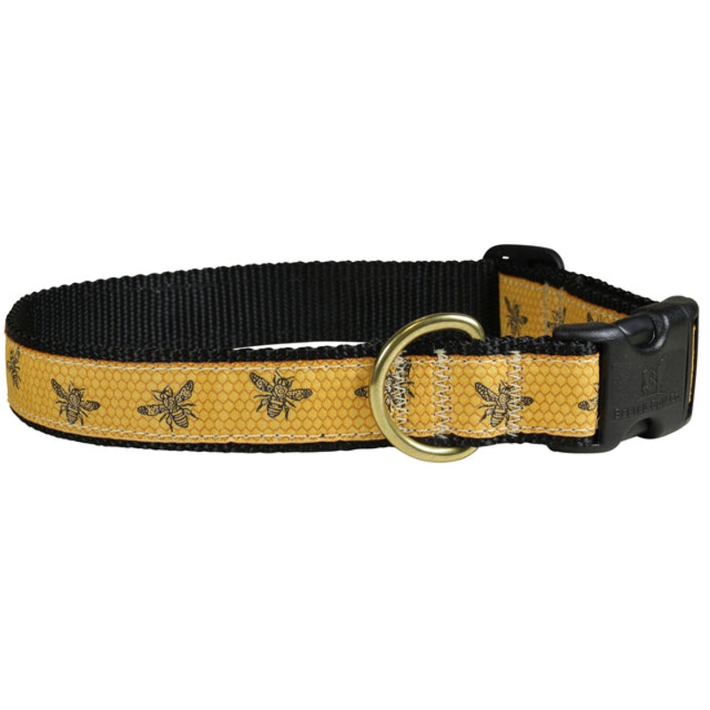 1 Ribbon Dog Collar  Honey Bees Small