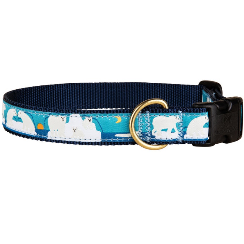 1 Ribbon Dog Collar  Polar Bears Large